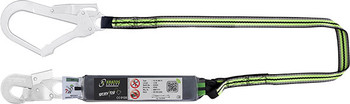 Kratos 1.5Mtr Lanyard + Scaff Hook Black/Green Size 1.5M HSFA30303