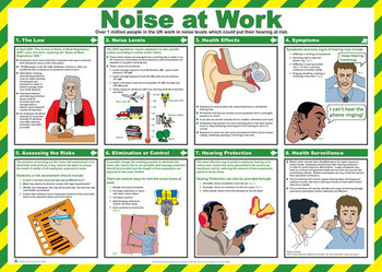 Click Medical Noise At Work Poster White CM1311