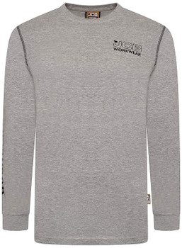 Jcb Workwear Banner Long Sleeve T-Shirt Grey Size S JCBBT/G-S