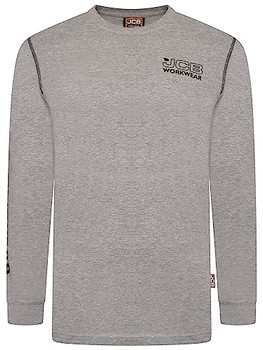 Jcb Workwear Banner Long Sleeve T-Shirt Grey Size 3XL JCBBT/G-X3L
