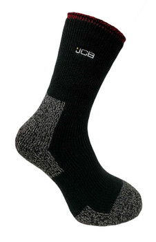 Jcb Workwear Thermasocks With Extended Achilles Black/Grey Size 6-8.5 JCBX000183