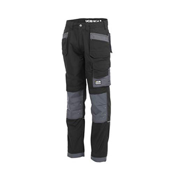 Jcb Workwear Trade Plus Rip Stop Trousers Black/Grey Size 36 D+IM-36