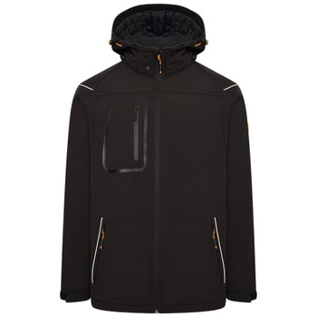 Jcb Workwear Trade Hooded Softshell Jacket Black Size XL D-ML-XL
