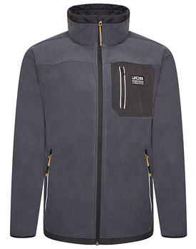 Jcb Workwear Trade Fleece Jacket Full Zip Steel Blue Size L DB7O-L