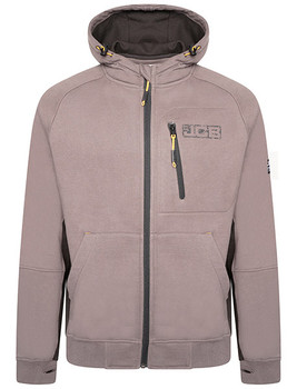 Jcb Workwear Trade Zip Thru Hoodie Grey Size S DK9S-S