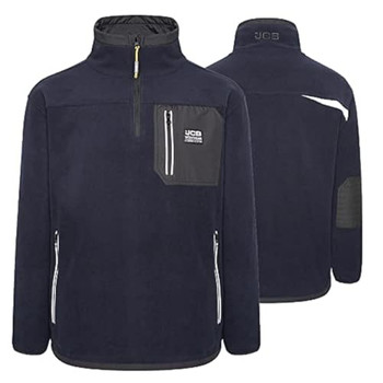 Jcb Workwear Trade Heavyweight 1/4 Zip Tech Fleece Navy Blue Size 3XL DK9T-X3L