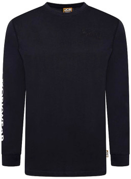 Jcb Workwear Banner Long Sleeve T-Shirt Navy Blue Size M JCBBT/DN-M