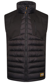 Jcb Workwear Trade Hybrid Padded Gilet Black Size XL D-MN-XL