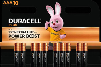 Duracell Plus Aaa Batteries With Power Boost Pack 10 - MN2400B10BOOST MN2400B10BOOST