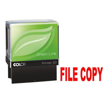 Colop P20 Green Line File Copy Word Stamp Red 37X13mm - 148513 148513