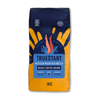 Truestart Coffee Mexican Mountain Water Decaf Coffee Beans Pack 1Kg - HBMWDBE1KG HBMWDBE1KG