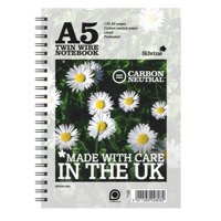 Silvine Carbon Zero Wirebound Notebook A5 120 Page Ruled White Pack 5 - R303 R303