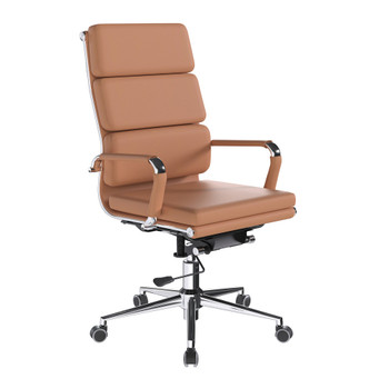 Nautilus Designs Avanti High Back Bonded Leather Executive Office Chair With Ind BCL/6003/BW