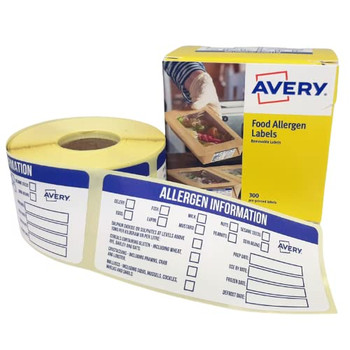 Avery Allergen Food Labels 98X40mm Pack 300 - ETIHACCP. ALL9840