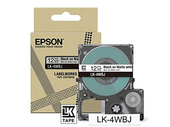 Epson Lk-4Wbj Black On Matte White Tape Cartridge 12Mm - C53S672062 C53S672062