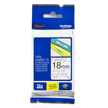 Brother Black On Clear Label Tape 18Mm X 8M - TZE141 TZE141