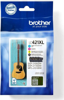 Brother Black Cyan Magenta Yellow Standard Capacity Ink Cartridge Multipack 4 X LC421XLVAL