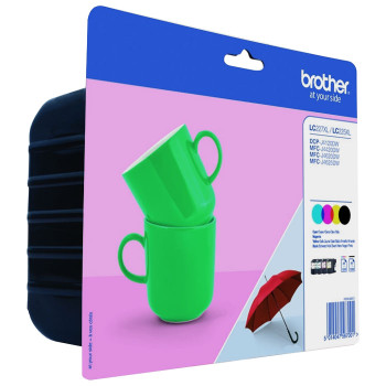 Brother Black Cyan Magenta Yellow High Capacity Ink Cartridge Multipack 25Ml + 3 LC227XLVALBP
