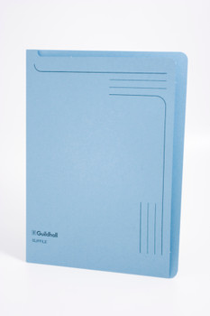 Guildhall Slipfile Manilla A4 Open 2 Sides 230Gsm Blue Pack 50 4601Z