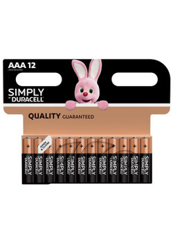 Duracell Simply Aaa Alkaline Batteries Pack 12 MN2400B12SIMPLY