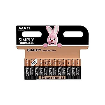Duracell Simply Aaa Alkaline Batteries Pack 12 MN2400B12SIMPLY