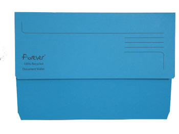 Exacompta forever Document Wallet Manilla Foolscap Half Flap 290Gsm Blue Pack 25 211/5001Z