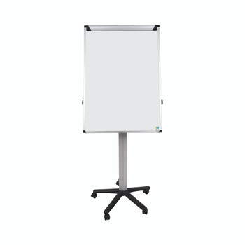Bi-Office Earth-It Mobile Flipchart Easel Magnetic 700X1000mm Silver EA4876995