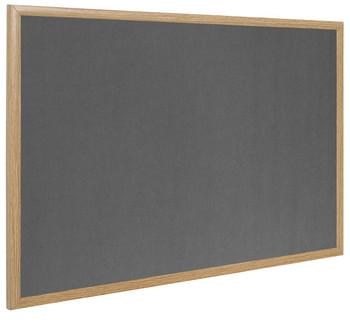 Bi-Office Earth-It Grey Felt Noticeboard Oak Wood Frame 1200X900mm FB1442233
