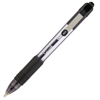 Zebra Z-Grip Smooth Rectractable Ballpoint Pen 1.0Mm Tip Black Pack 5 02438