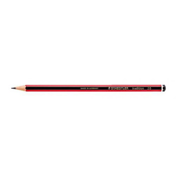 Staedtler 110 Tradition 2B Pencil Red/Black Barrel Pack 12 110-2B