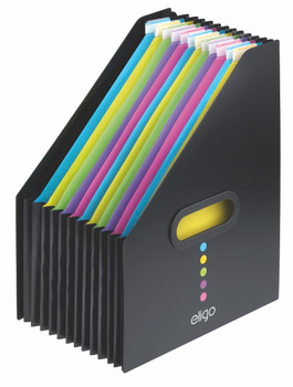 Snopake Eligo Desk Expander Polypropylene A4 13 Part Portrait Black 15171