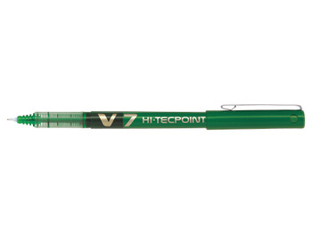 Pilot V7 HiTecpoint Liquid Ink Rollerball Pen 0.7mm Tip 0.5mm Line Green Pack 12 101101204