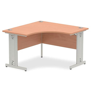 Dynamic Impulse 1200Mm Corner Desk Maple Top White Cable Managed Leg MI002617 MI002617