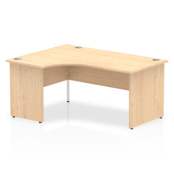 Dynamic Impulse 1600Mm Left Crescent Desk Maple Top Panel End Leg I000453 I000453