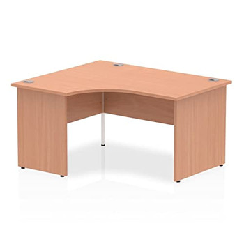 Dynamic Impulse 1800Mm Left Crescent Desk Maple Top White Panel End Leg TT000114 TT000114