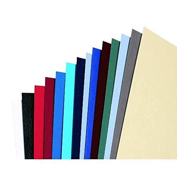 Gbc Binding Cover Leathergrain Window/Plain A4 250Gsm Blue 25 Pairs Pack 50 4673 46735E