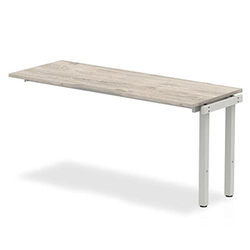 Dynamic Evolve Plus 1600Mm Single Row Extension Kit Grey Oak Top Silver Frame BE BE787