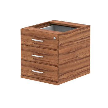 Dynamic Impulse 3 Drawer Fixed Pedestal Walnut I001644 I001644