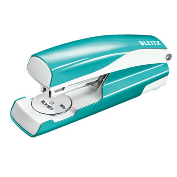 Leitz Wow Half Strip Stapler Metal 30 Sheet Ice Blue 55021051 55021051