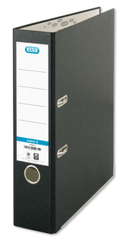 Elba Coloured Board Lever Arch File Paper On Board A4 80Mm Spine Width Black Pac 100202217