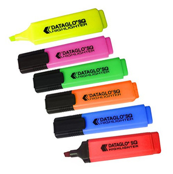 Valuex Flat Barrel Highlighter Pen Chisel Tip 1-5Mm Line Assorted Colours Pack 8 7910wt8