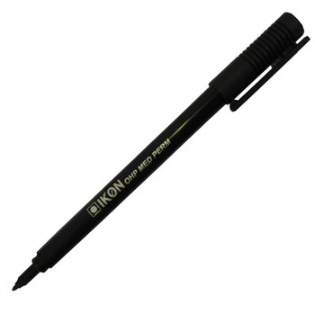 Valuex Ohp Pen Permanent Medium 0.7Mm Line Black Pack 10 742501