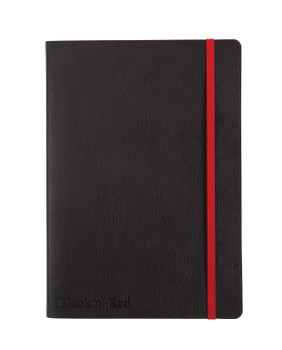 Black N Red A5 Casebound Soft Cover Journal Ruled Black/Red 144 Pages 400051204