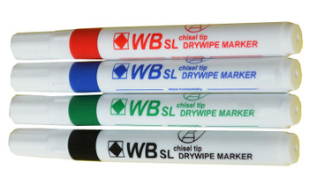 Valuex Whiteboard Marker Chisel Tip 2-5Mm Line Assorted Colours Pack 4 8720WT4