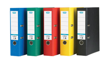 Elba Coloured Board Lever Arch File Paper On Board A4 80Mm Spine Width Assorted 100025220