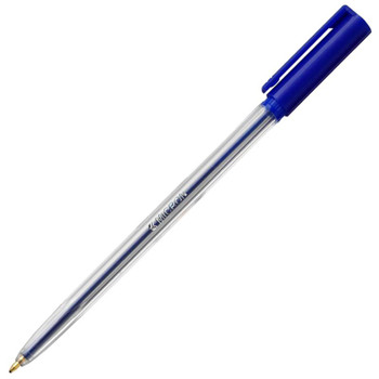 Valuex Micron Ballpoint Pen 1.0Mm Tip 0.7Mm Line Blue Pack 20 700403