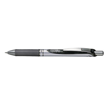 Pentel Energel Xm Retractable Gel Rollerball Pen 0.7Mm Tip 0.35Mm Line Black Pac BL77-AO