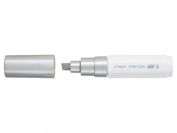 Pilot Pintor Broad Chisel Tip Paint Marker 8Mm Silver Single Pen 4902505557163 4902505557163