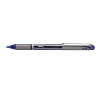 Pentel Energel Plus Gel Rollerball Pen 0.7Mm Tip 0.35Mm Line Blue Pack 12 BL27-CX