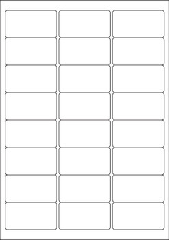 Valuex Multipurpose Label 63.5X33.9Mm 24 Per A4 Sheet White 2400 Labels 15166SM